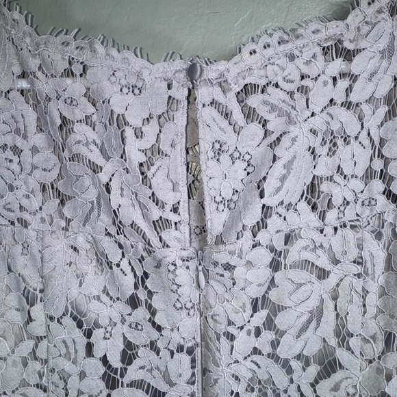 Eliza J Gray Lace Fit & Flare Dress – Elegant Cocktail / Occasion - Picture 2 of 5